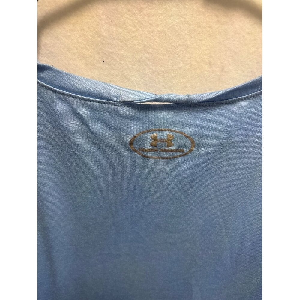 Under Armour Heatgear Loose Fit T Shirt Blue XL Athletic Gym Workout Tee - Picture 6 of 10